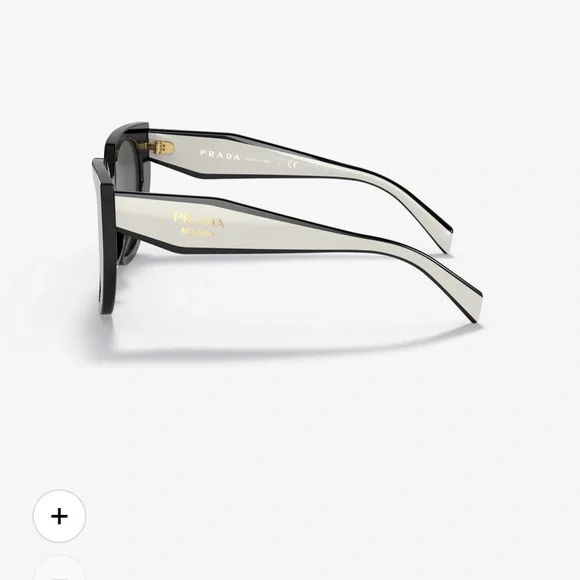 Prada Black and Cream Sunglasses Prada | Accessories | Prada Black And Cream Sunglasses  main image 2